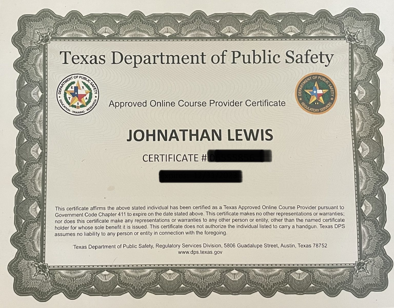 Instructor Certification | Texas Gun License